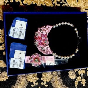 Swarovski Ribbon Necklace and Ribbon Bracelet